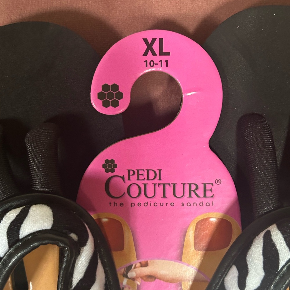Black and White Zebra Sandals - Picture 2 of 7